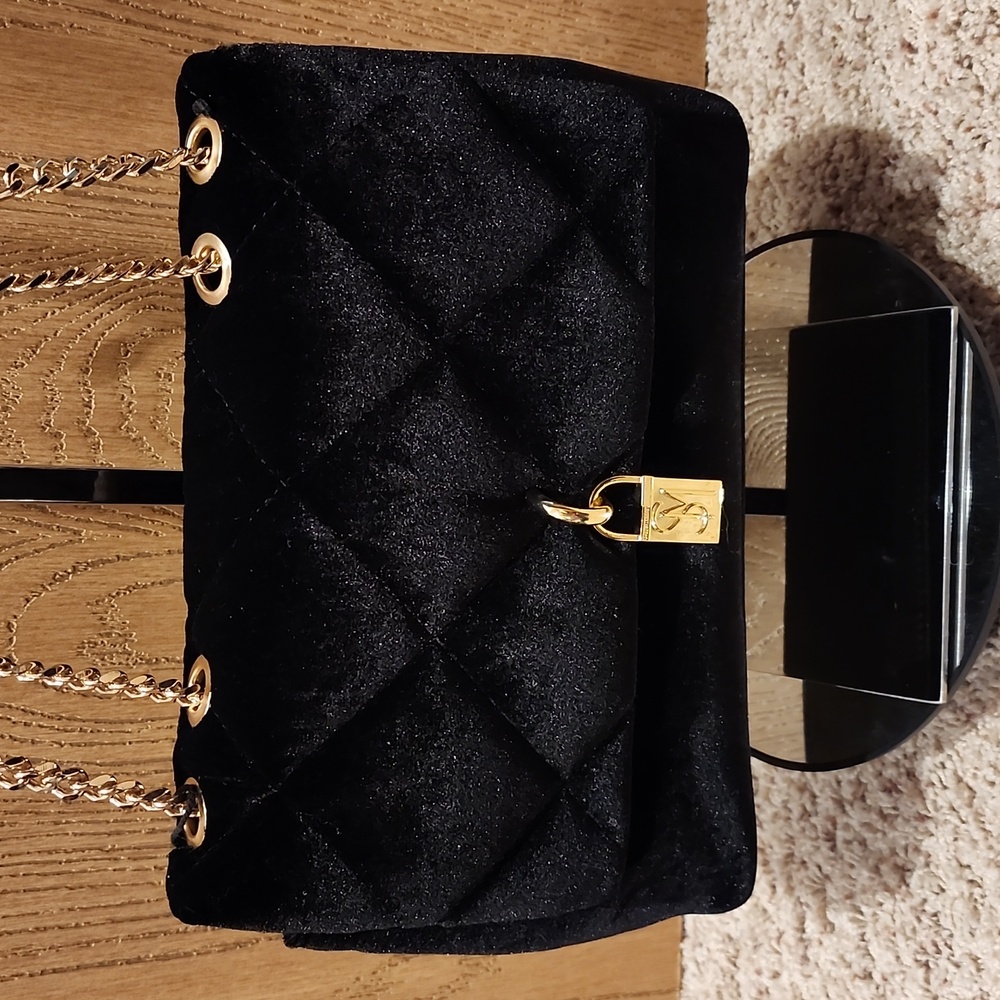 NWT Steve Madden velvet shoulder bag - Picture 3 of 15
